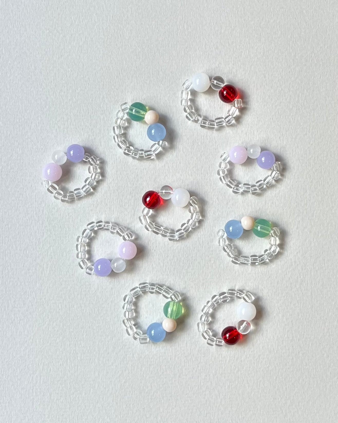 [Handmade] Aura Rings(Pink+Violet)