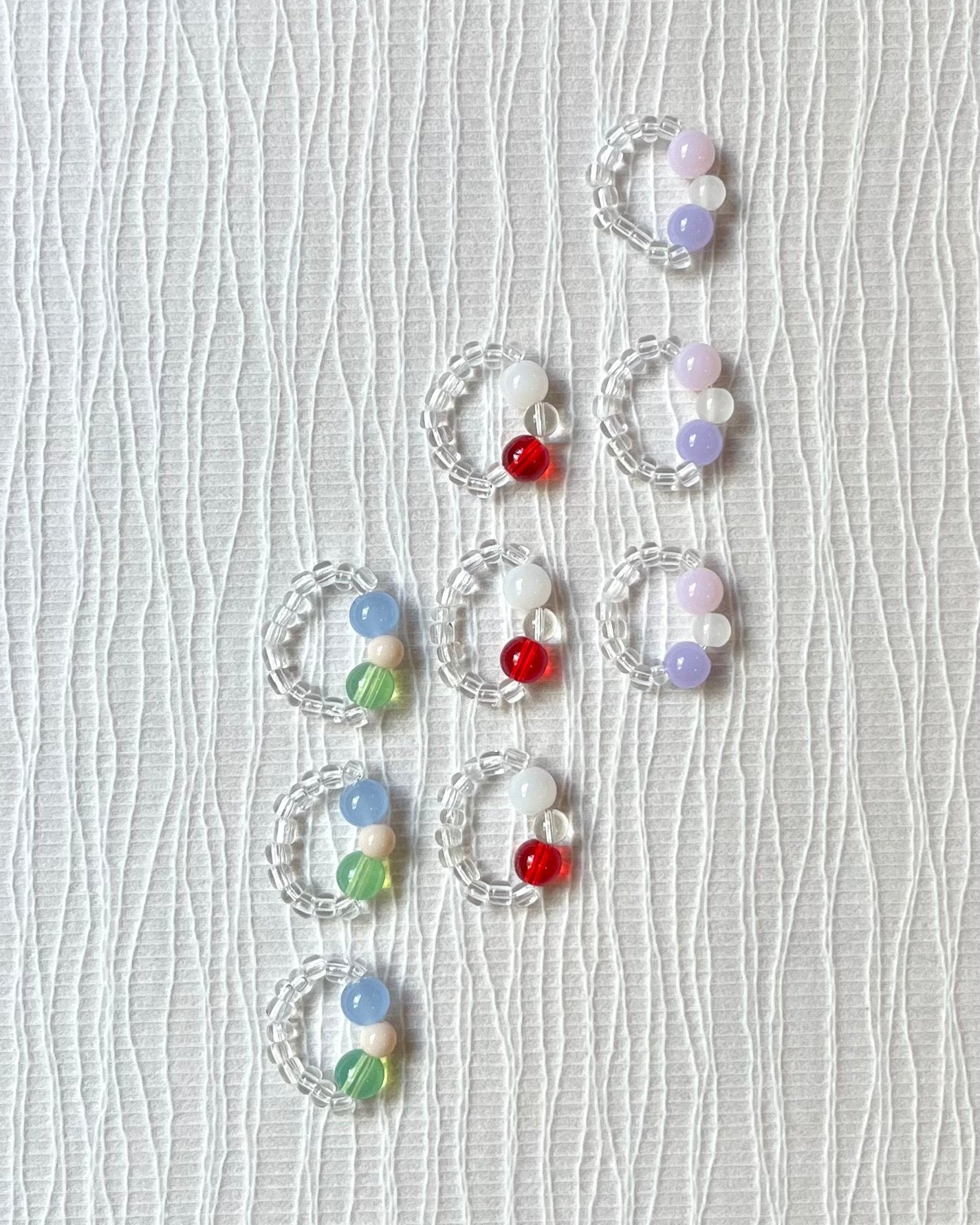 [Handmade] Aura Rings(Pink+Violet)