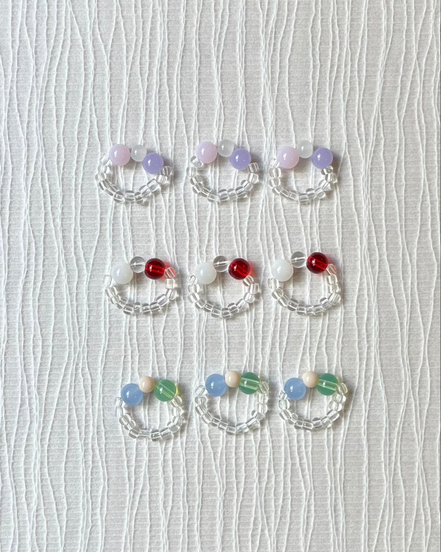 [Handmade] Aura Rings(Pink+Violet)
