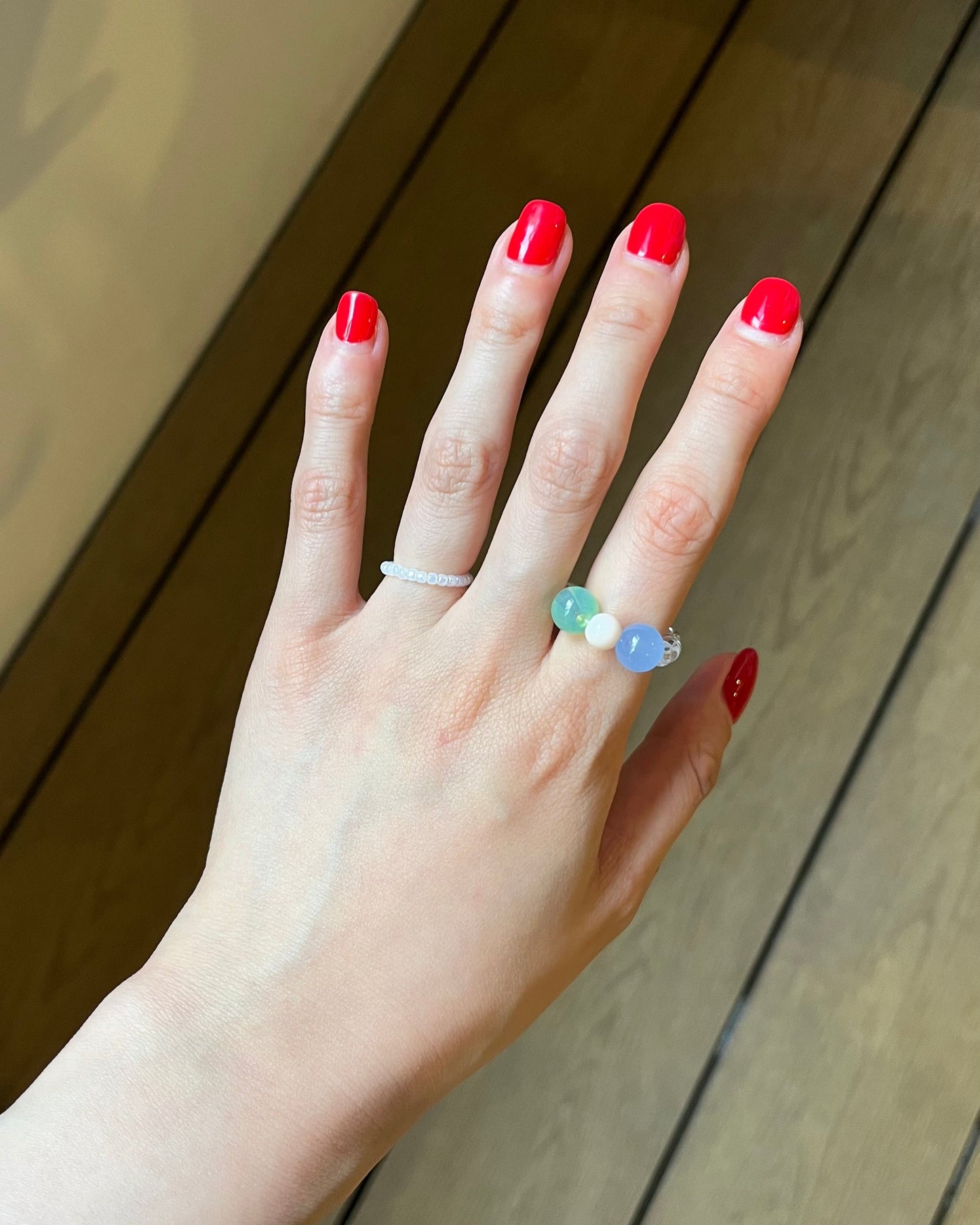 [Handmade] Aura Rings(Blue+Green)