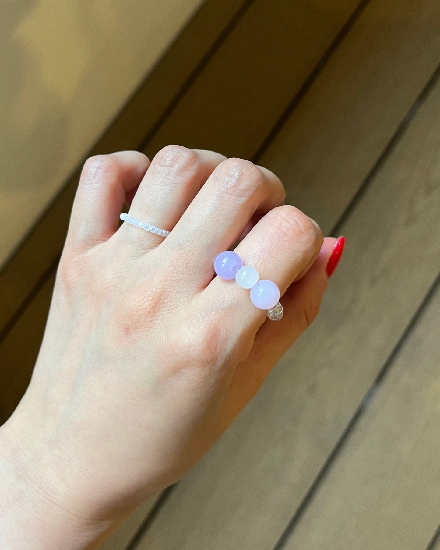 [Handmade] Aura Rings(Pink+Violet)