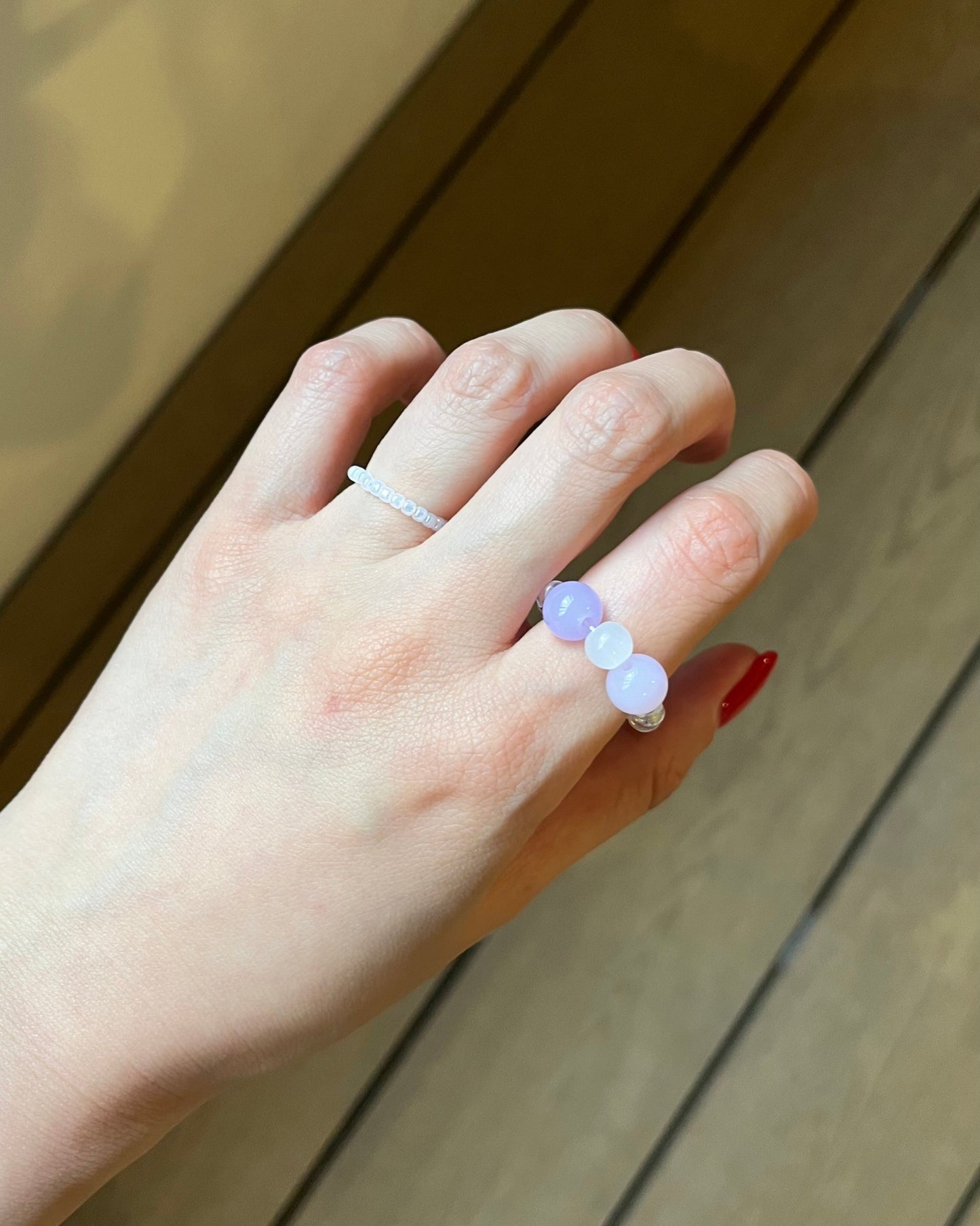 [Handmade] Aura Rings(Pink+Violet)