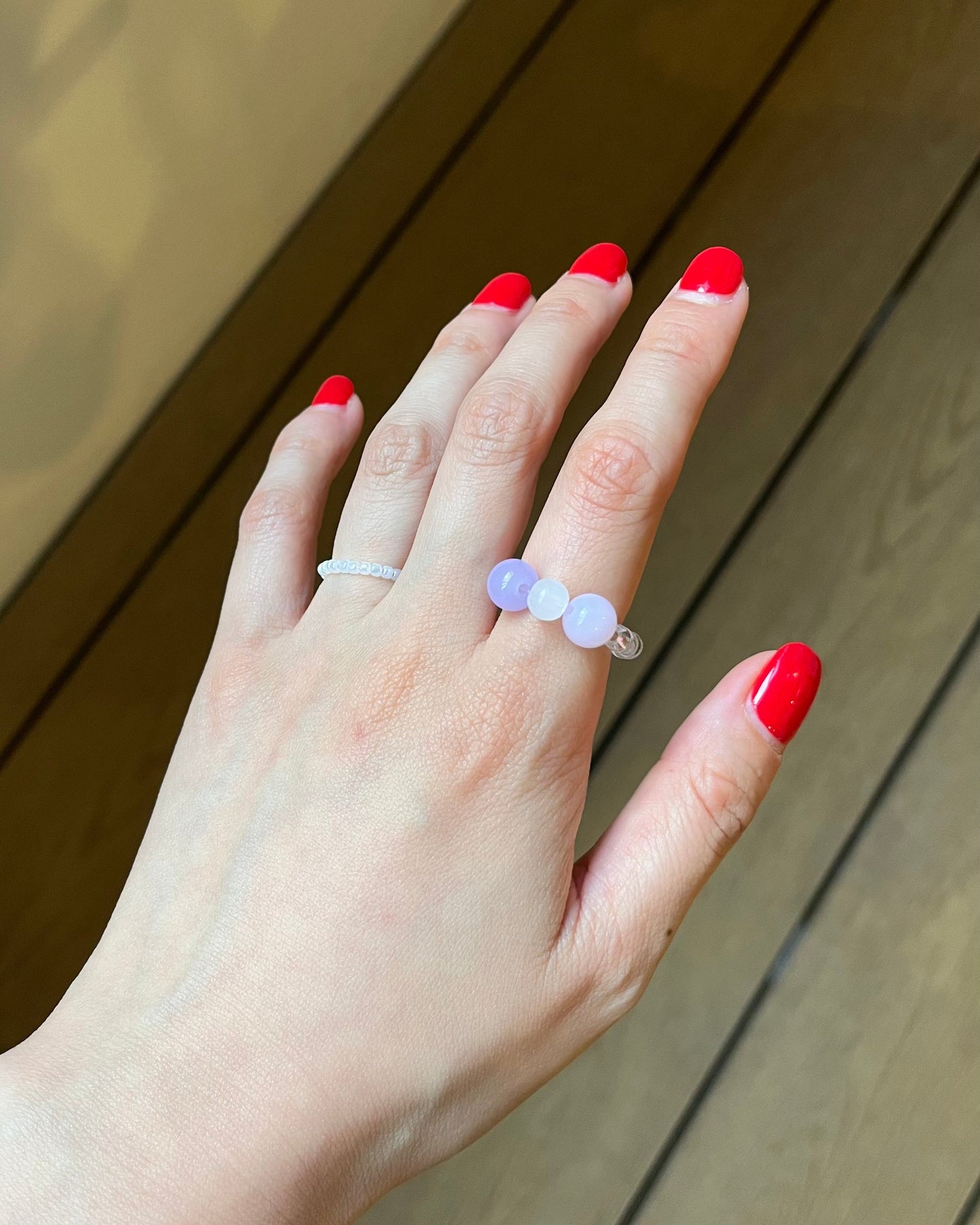 [Handmade] Aura Rings(Pink+Violet)