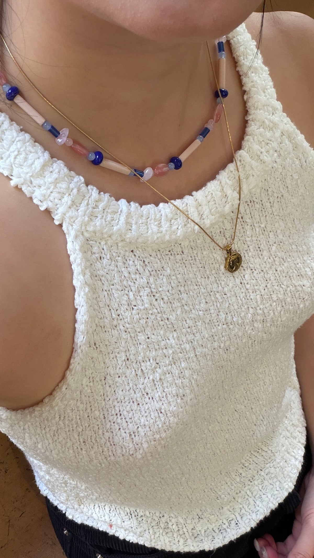[Handmade] Peach Crush Necklace