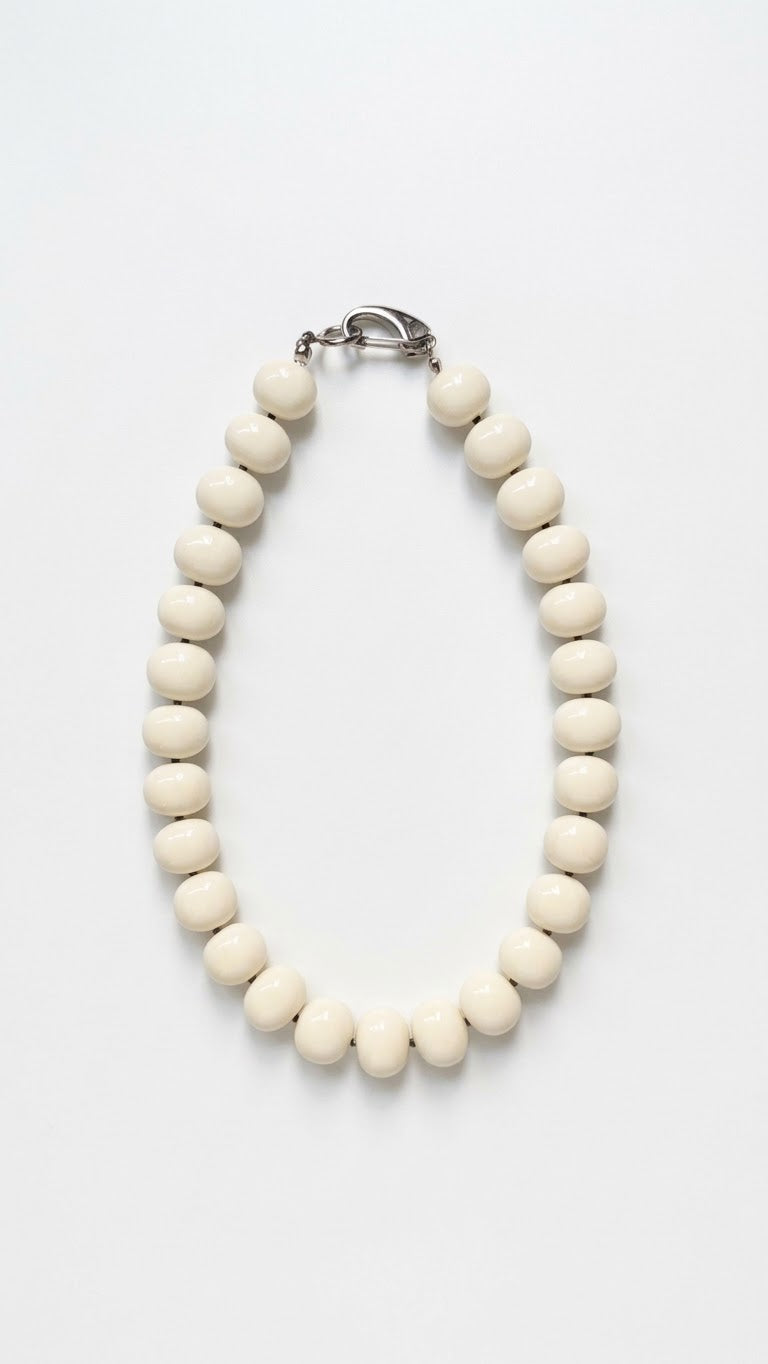 [Handmade] Milk Stone Necklace