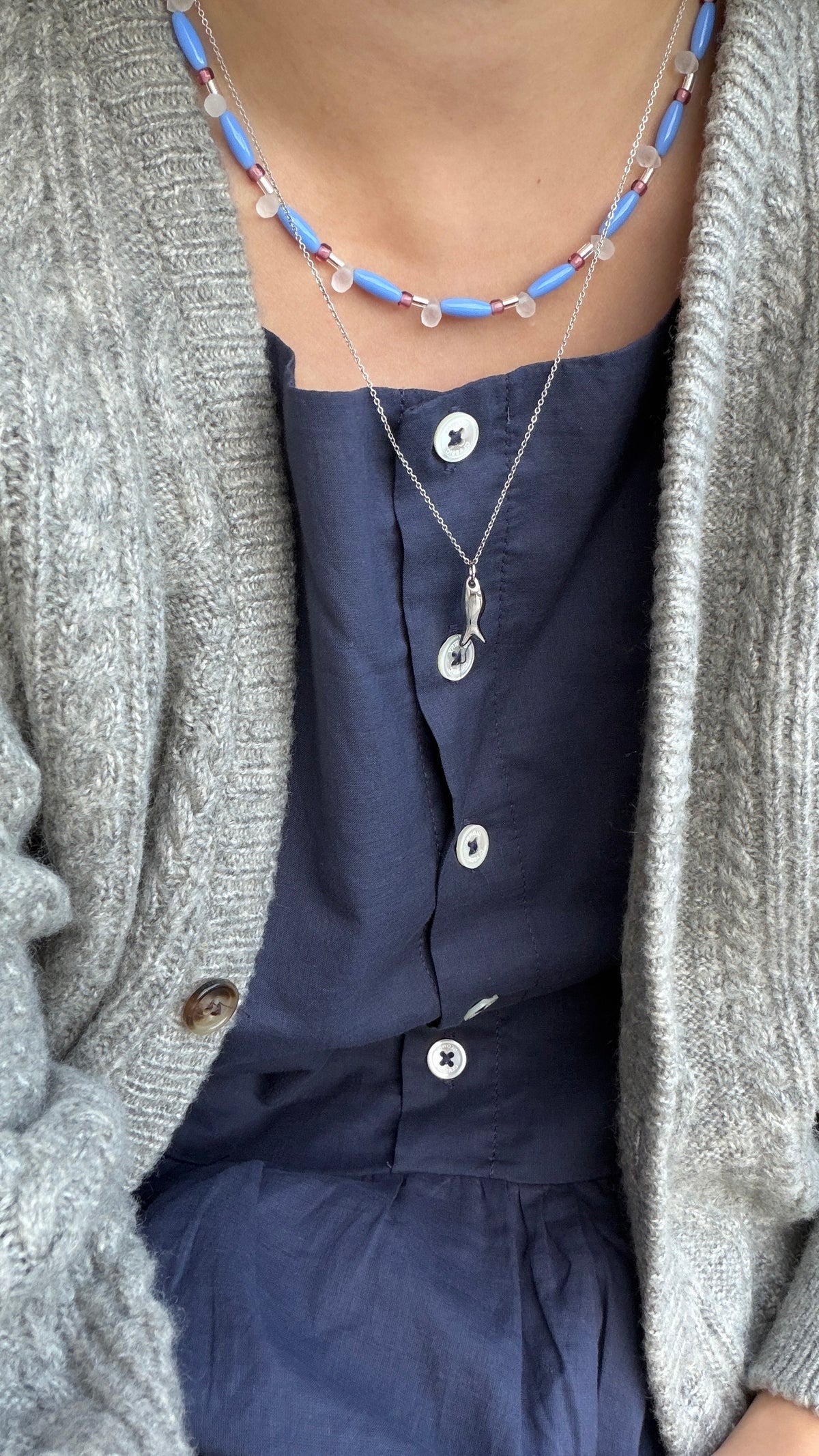 [Handmade] Aqua Note Necklace