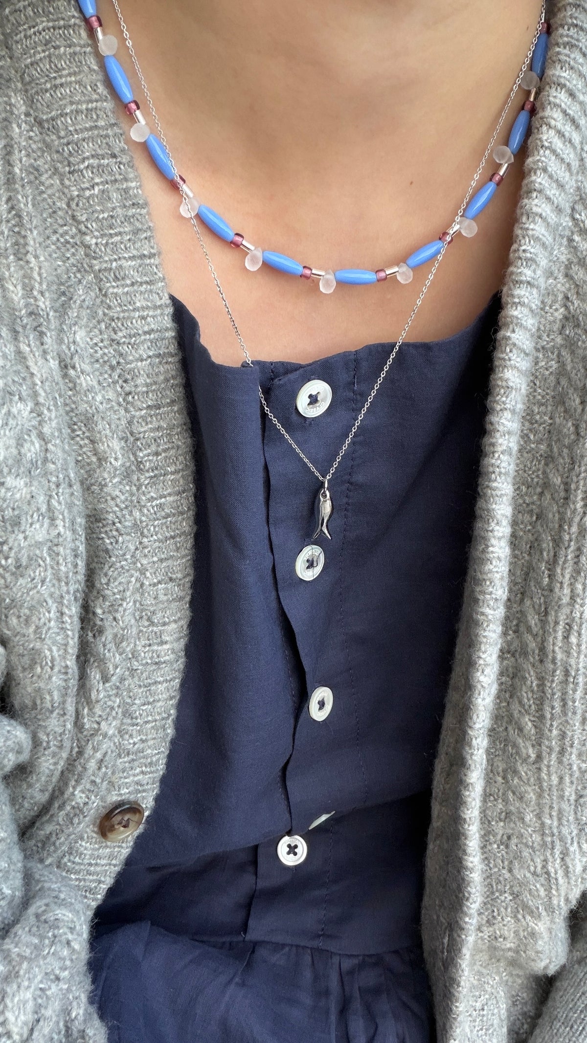 [Handmade] Aqua Note Necklace
